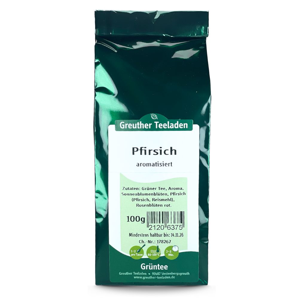 Pfirsich Grüner Tee aromatisiert