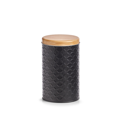 Teedose Scandi schwarz Ø 10,7 x 18 cm