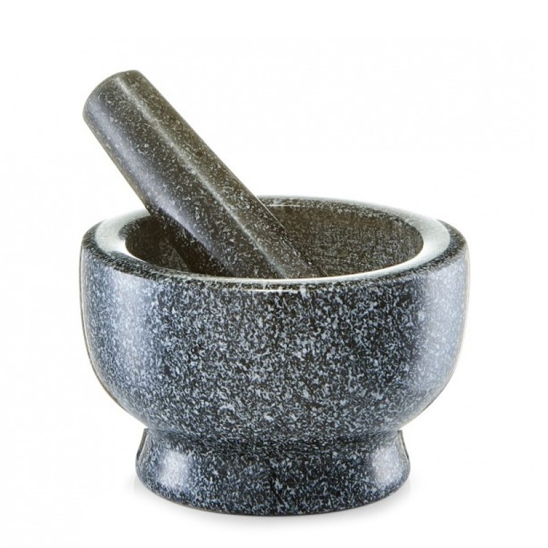 Mörser & Stößel-Set, Granit, anthrazit