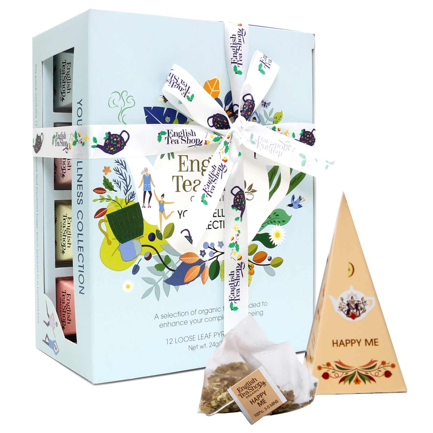 BIO Teegeschenk mit Schleife "Wellness Tee Kollektion"