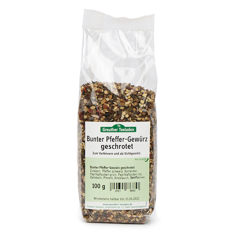 Bunter Pfeffer-Gewürz geschrotet 100 g