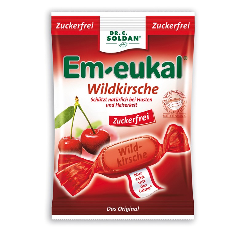 Em-eukal Wildkirsch-Hustenbonbons, zuckerfrei
