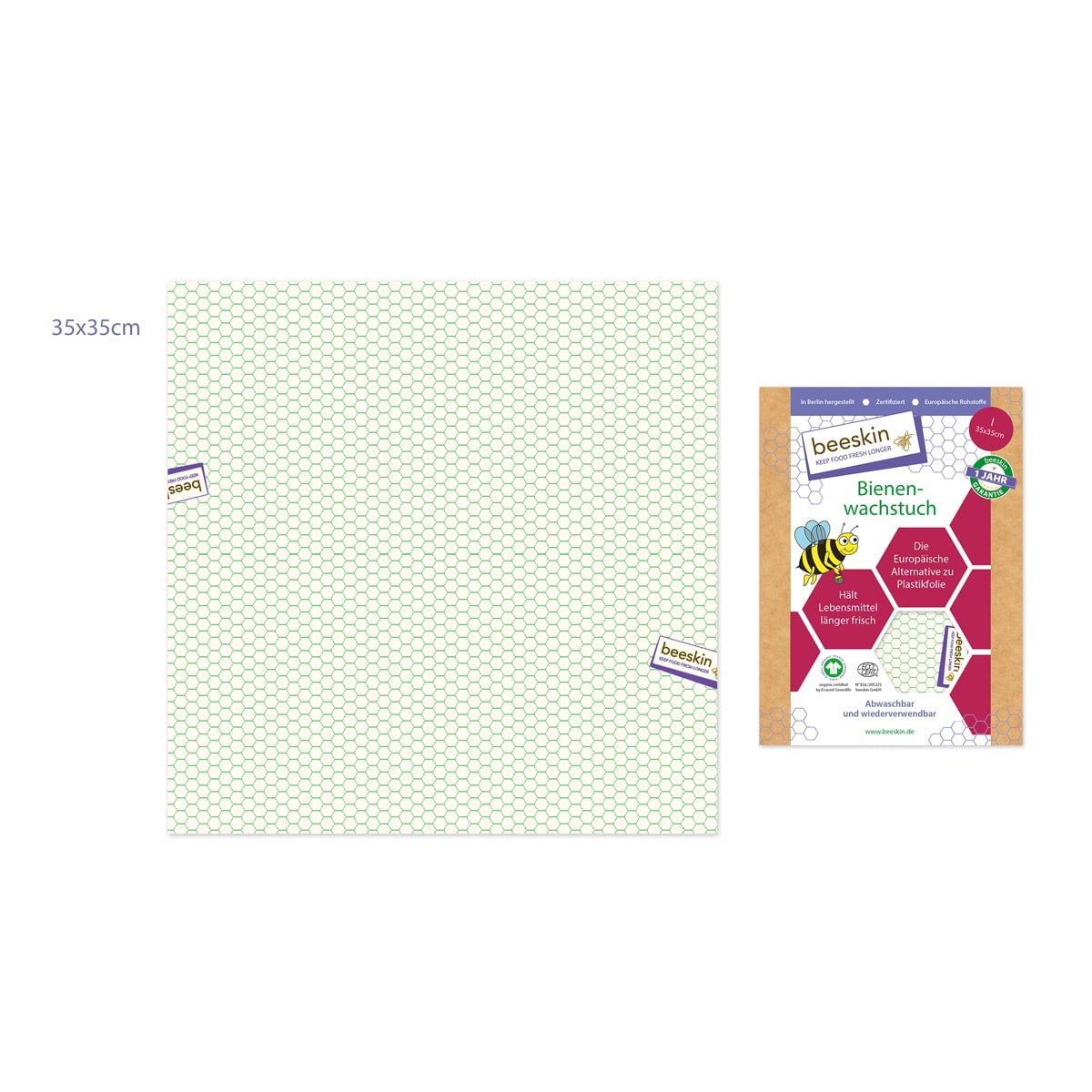 beeskin Bienenwachstuch large 35 x 35 cm