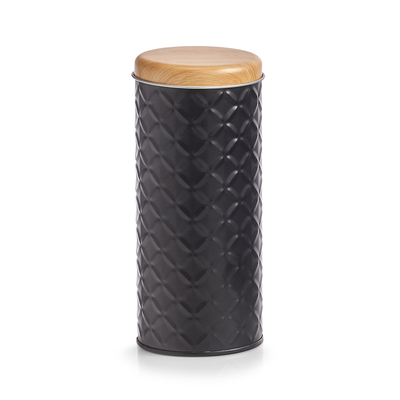 Teedose Scandi schwarz Ø 7,5 x 18 cm