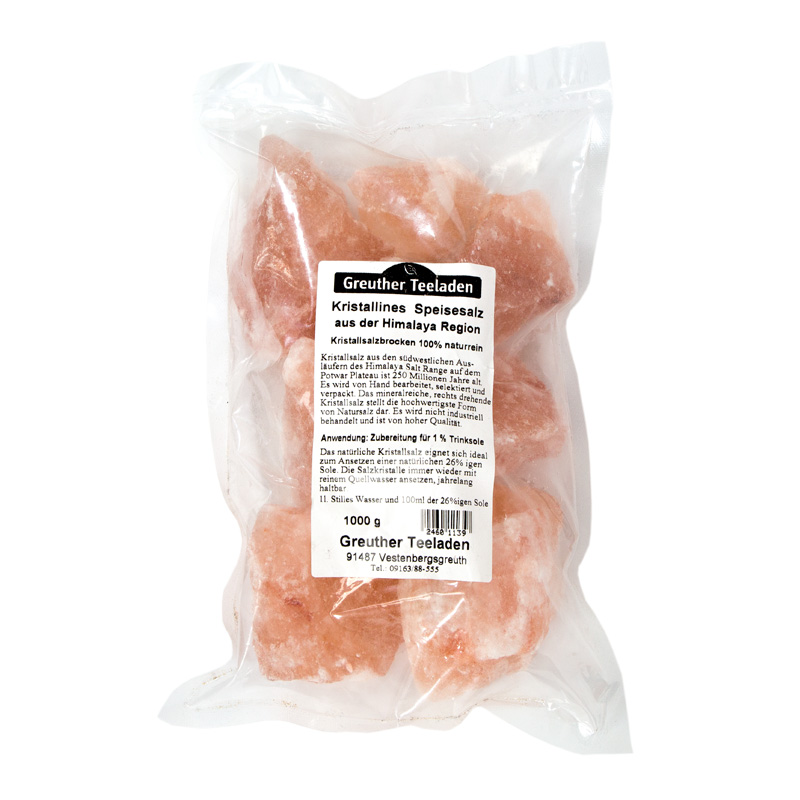 Rosé-Kristallsalz aus Pakistan Brocken 1kg