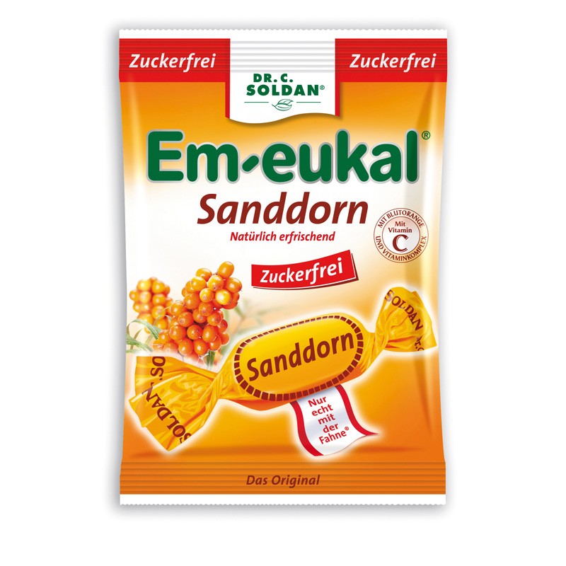 Em-eukal Sanddorn Bonbons, zuckerfrei