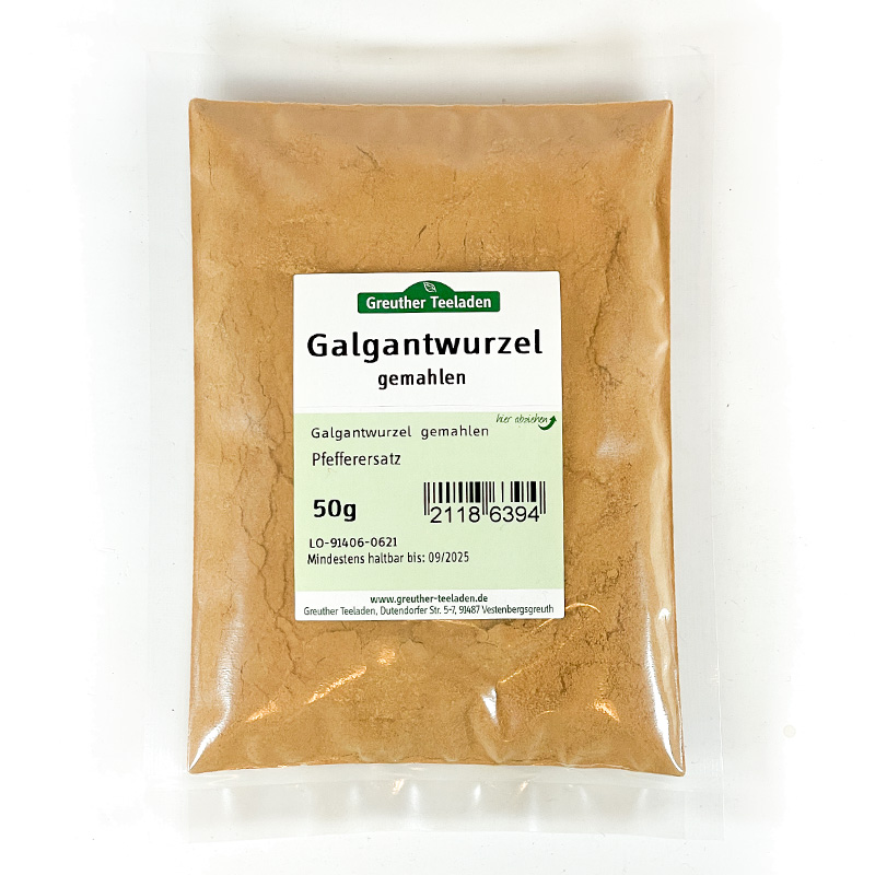 Galgantwurzel gemahlen