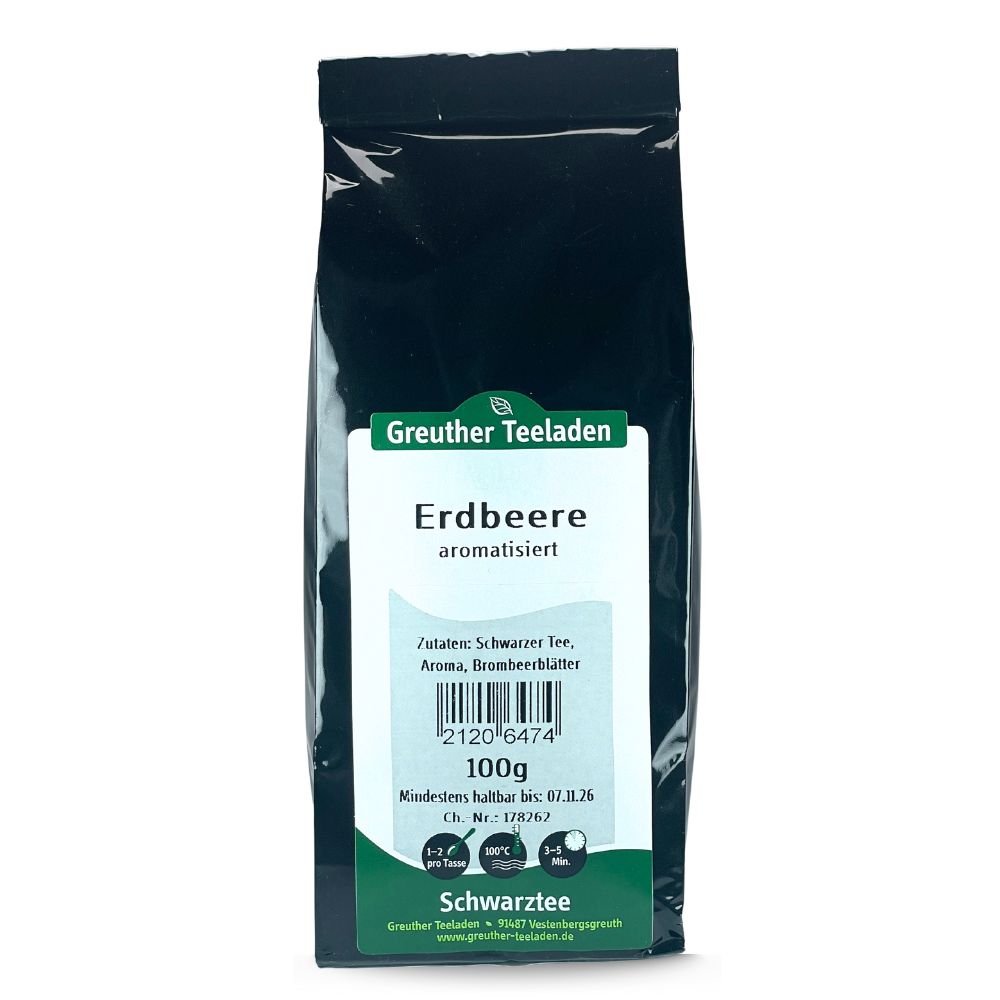 Erdbeer Schwarzer Tee aromatisiert