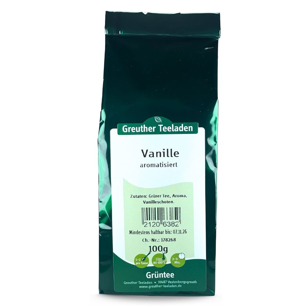 Vanille Grüner Tee aromatisiert