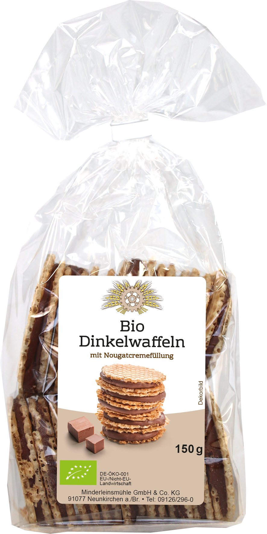 Dinkelwaffeln mit Nougatcremefüllung