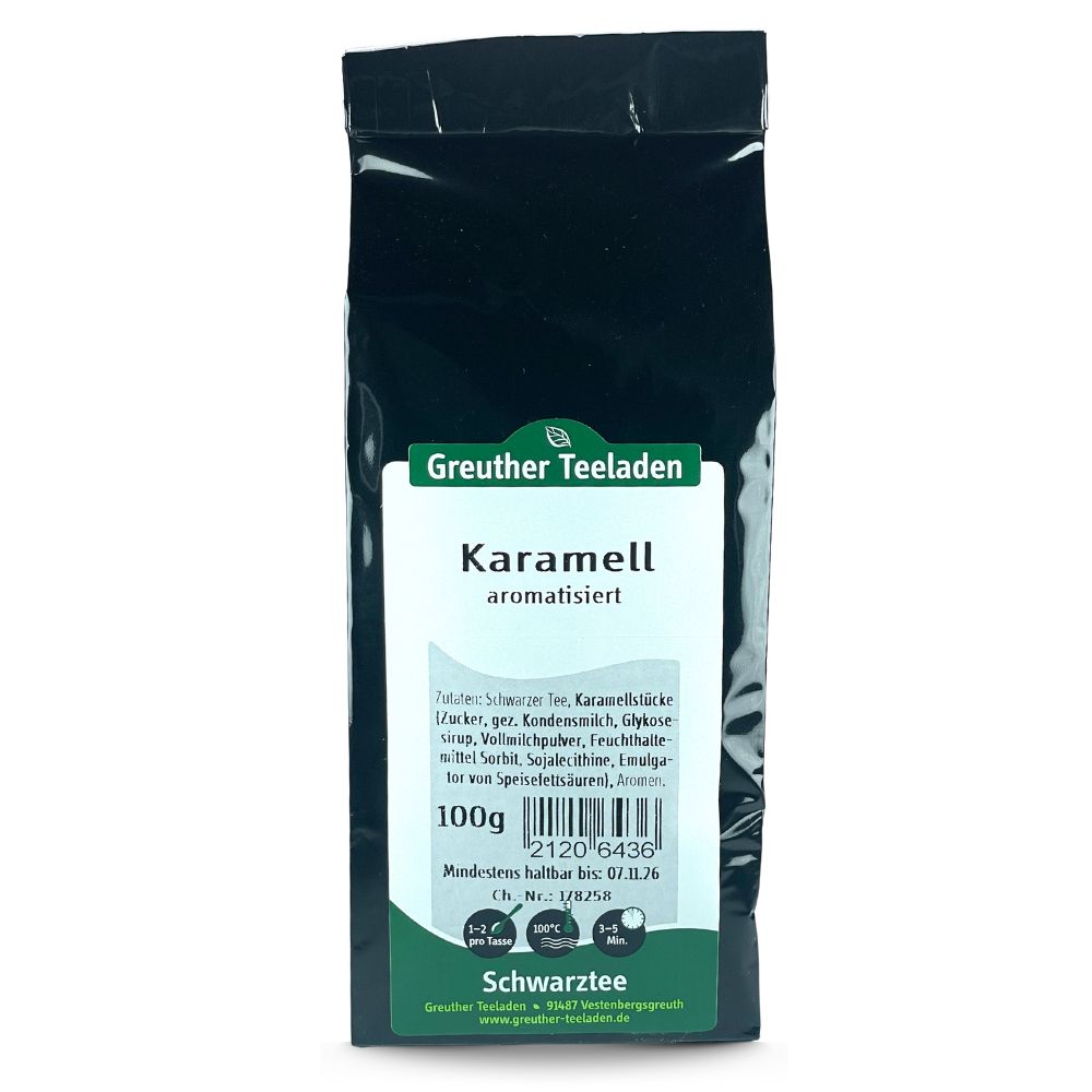 Karamell Schwarzer Tee aromatisiert