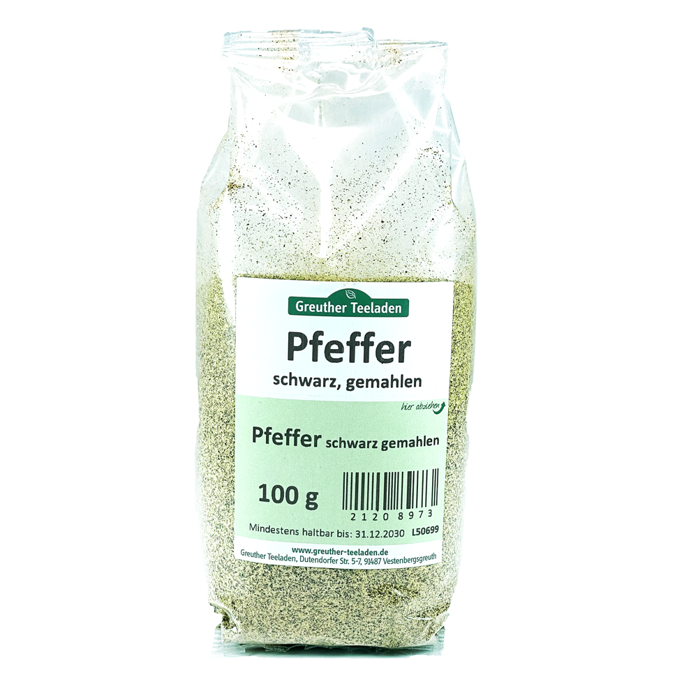 Pfeffer schwarz gemahlen