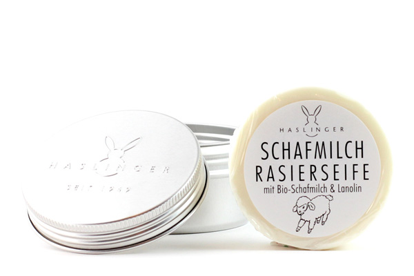 Schafmilch Rasierseife in der Dose 60g