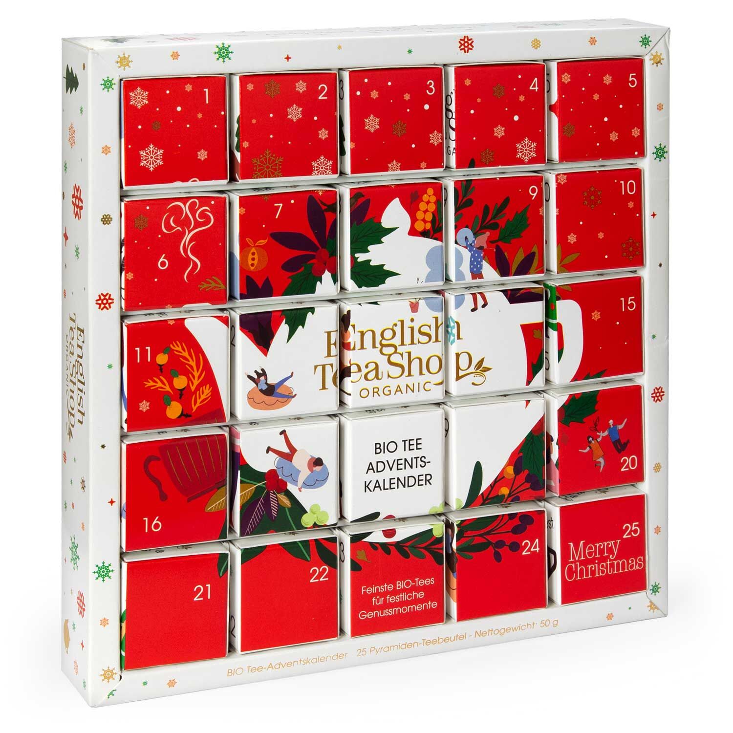 BIO Tee Adventskalender "Red Christmas"