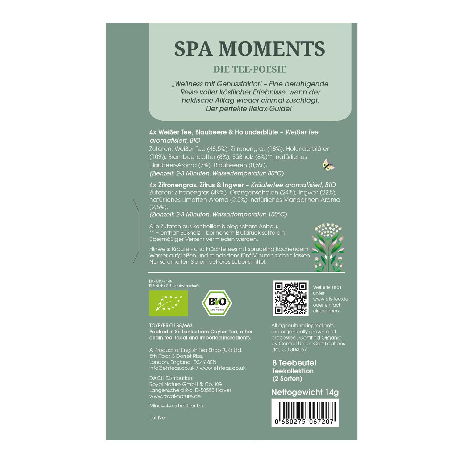 BIO Tee Poesie "Spa Moments"